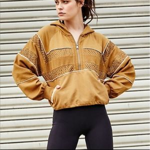 Free People Blouson Sleeve 100% Cotton Hoodie